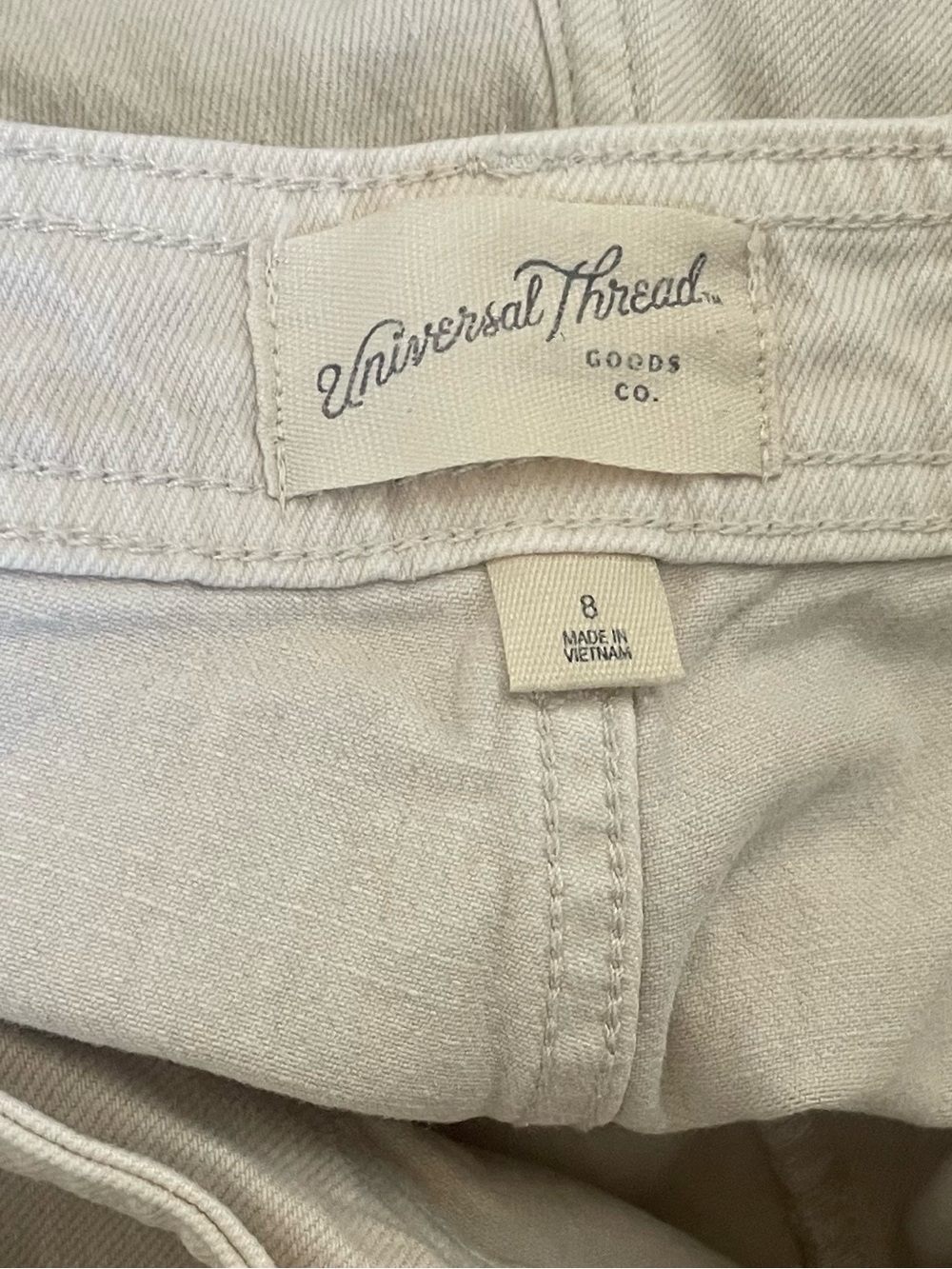 Universal Thread Sailor High-Rise Wide-Leg Jeans in Light Beige - Picture 6 of 7